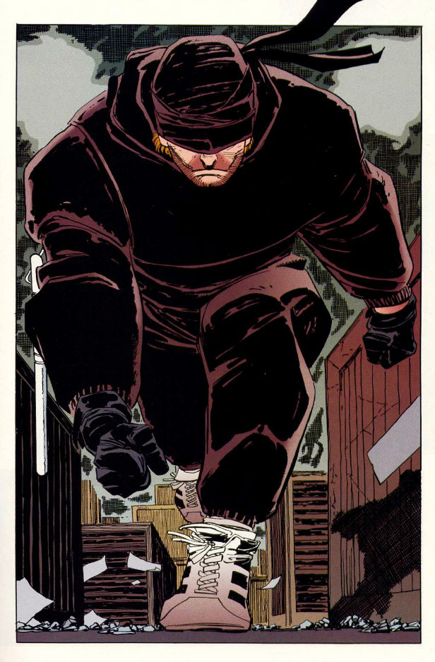John Romita Jr's Daredevil-in-training costume from The Man Without Fear miniseries