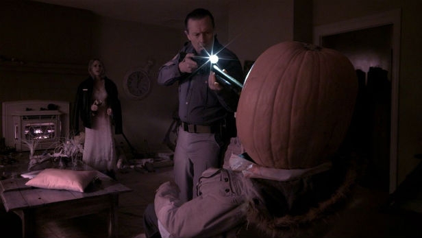 Trick or treaters have a big surprise for Chloe Rose and Robert Patrick in Hellions