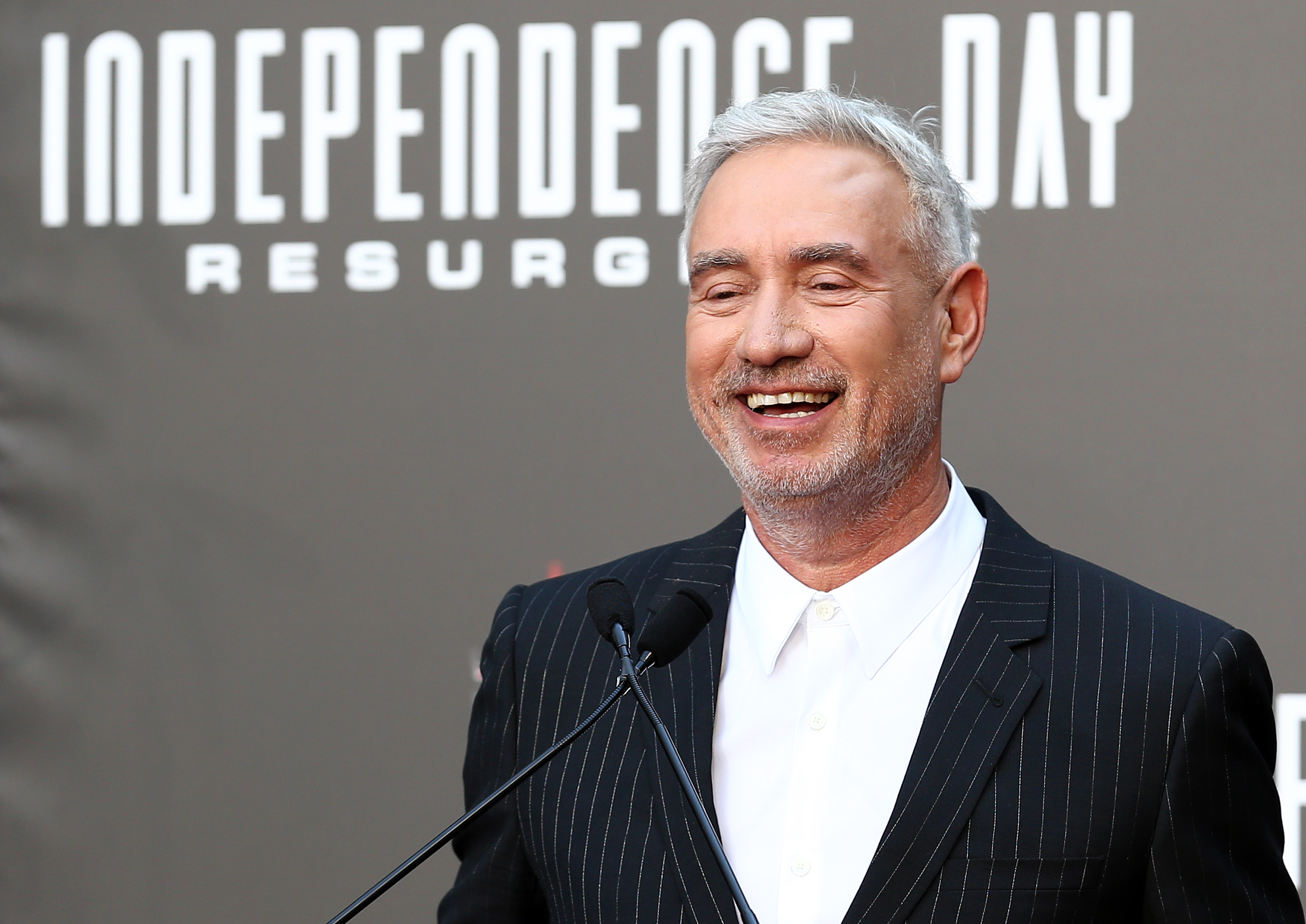 Mandatory Credit: Photo by John Salangsang/REX/Shutterstock (5735157bf) Roland Emmerich 'Independence Day: Resurgence' hand and footprint ceremony, Los Angeles, USA - 20 Jun 2016