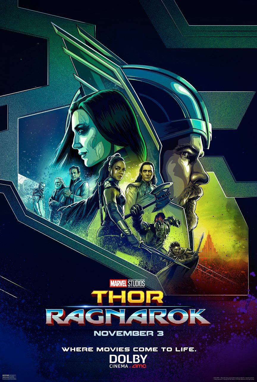 Thor Ragnarok MOVIE FLYER mini poster chirashi ver.2 Japan 29-7　 　 