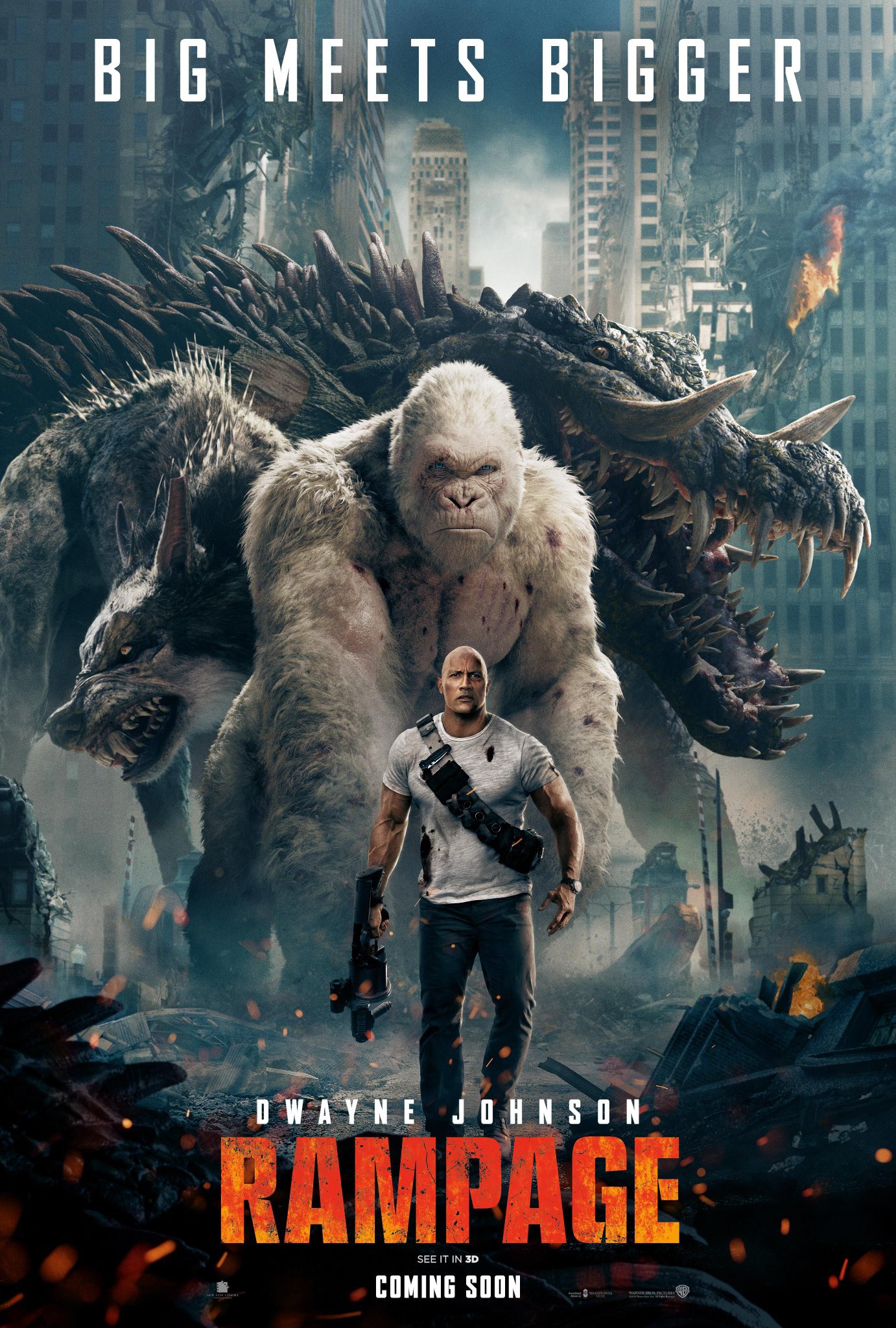 Rampage film review: The Rock takes on giant mutant animals