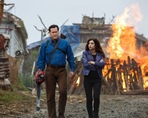 Ash Vs Evil Dead new pictures show off the chainsaw. Groovy