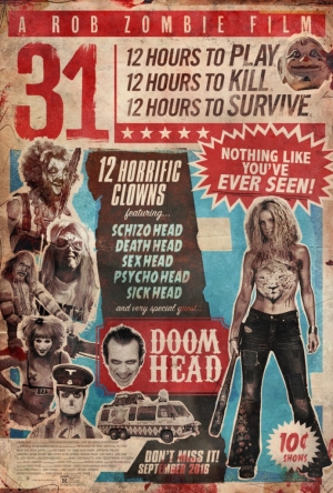 Rob Zombie’s 31 new poster goes full grindhouse