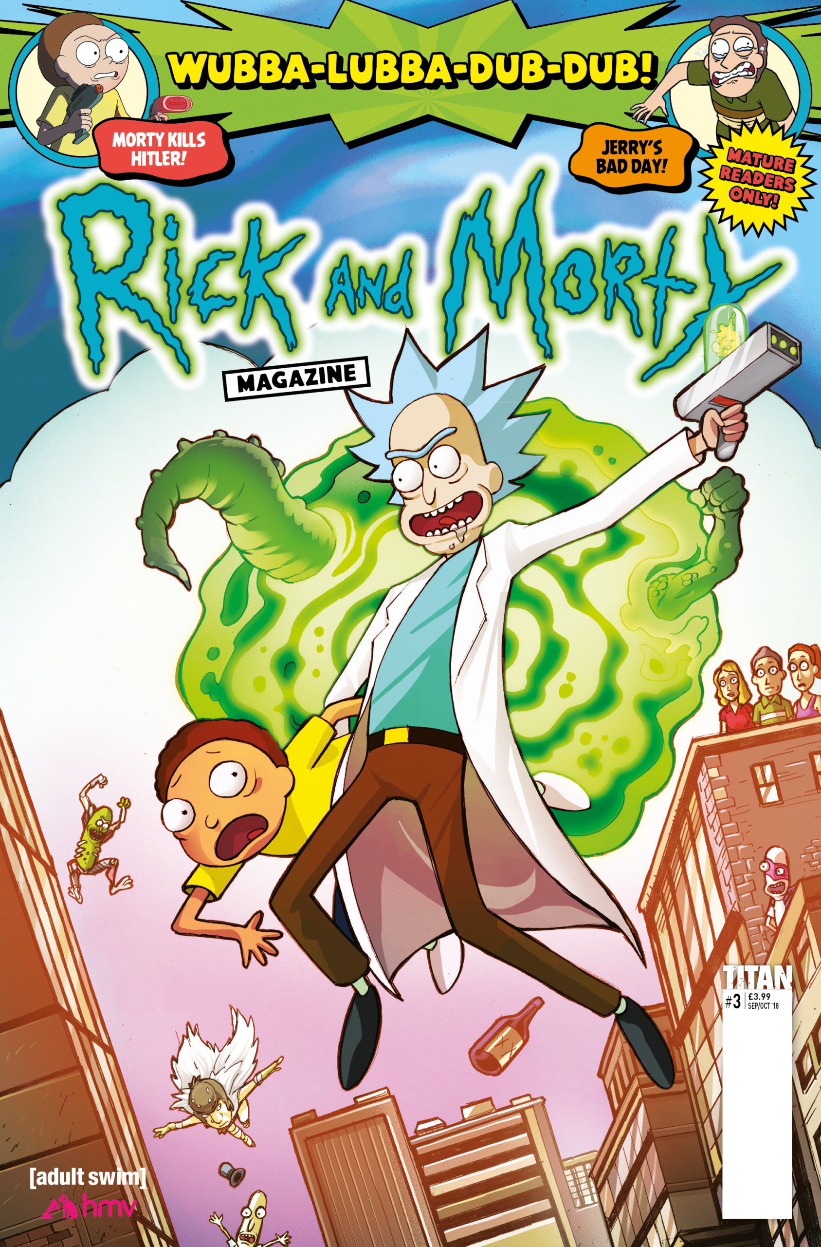 
hmv presents Comic Week Rick and morty magazine
